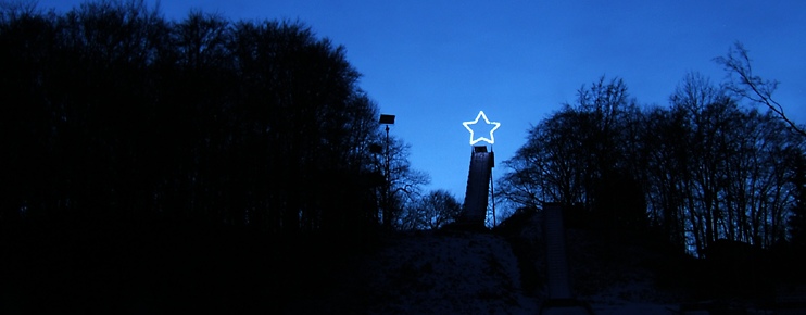 Knigsbronner Weihnachtsstern auf der Herwartschanze (2009)